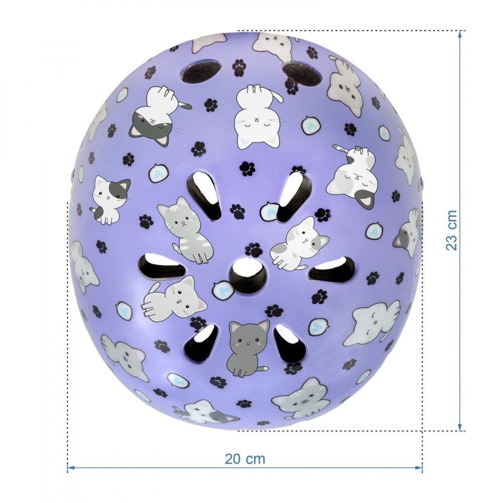 Kidwell Casca de protectie pentru copii sistem de reglare usoara 260 g S 48-52 cm 1 ani+ Orix Plus Kitty
