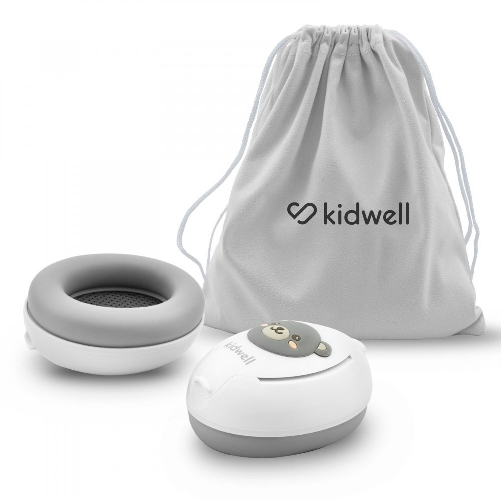Kidwell Casti de protectie pentru copii Orso Gri 2 in 1 confort siguranta si liniste pentru urechile celor mici