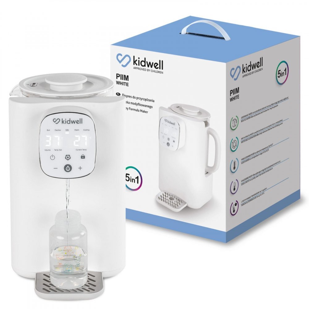 Kidwell Espressor pentru prepararea laptelui praf Piim white cu dozare automata