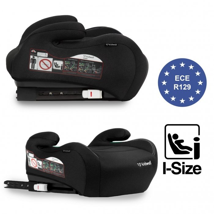 Kidwell Inaltator auto 125-150 cm cu Isofix Ovan black