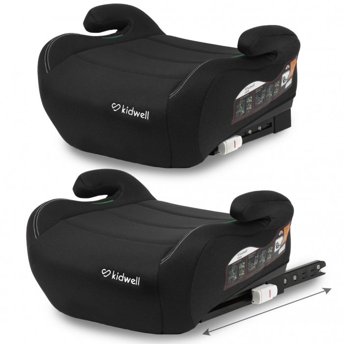 Kidwell Inaltator auto 125-150 cm cu Isofix Ovan black