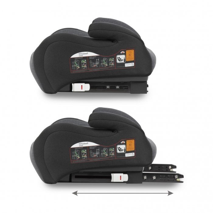 Kidwell Inaltator auto 125-150 cm cu Isofix Ovan black gray