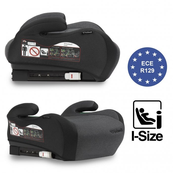 Kidwell Inaltator auto 125-150 cm cu Isofix Ovan black gray