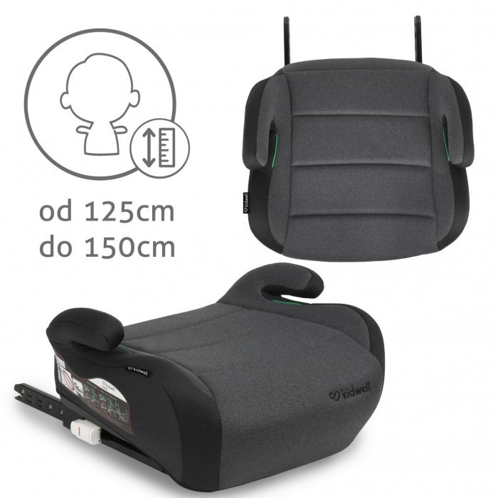 Kidwell Inaltator auto 125-150 cm cu Isofix Ovan black gray