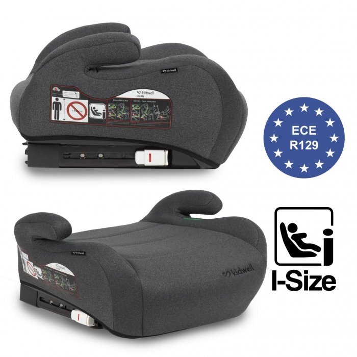 Kidwell Inaltator auto 125-150 cm cu Isofix Ovan gray