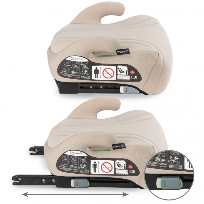 Kidwell Inaltator auto pentru copii Bono Beige cu isofix 125-150 cm