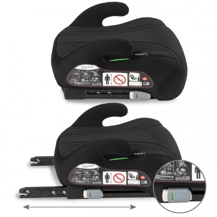 Kidwell Inaltator auto pentru copii Bono Black cu isofix 125-150 cm