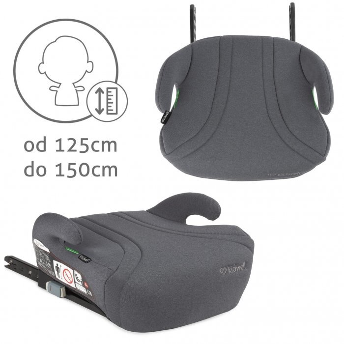 Kidwell Inaltator auto pentru copii Bono Grey cu isofix 125-150 cm
