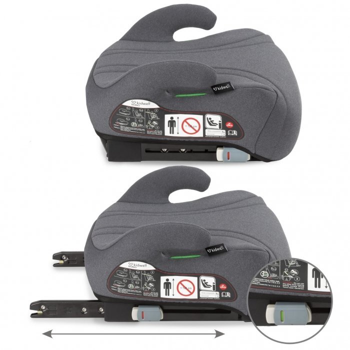 Kidwell Inaltator auto pentru copii Bono Grey cu isofix 125-150 cm