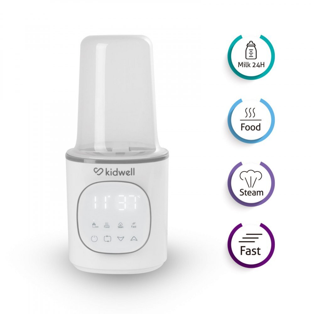 Kidwell Incalzitor pentru biberoane gala White 4 in 1 cu sterilizare si mentinere temperatura