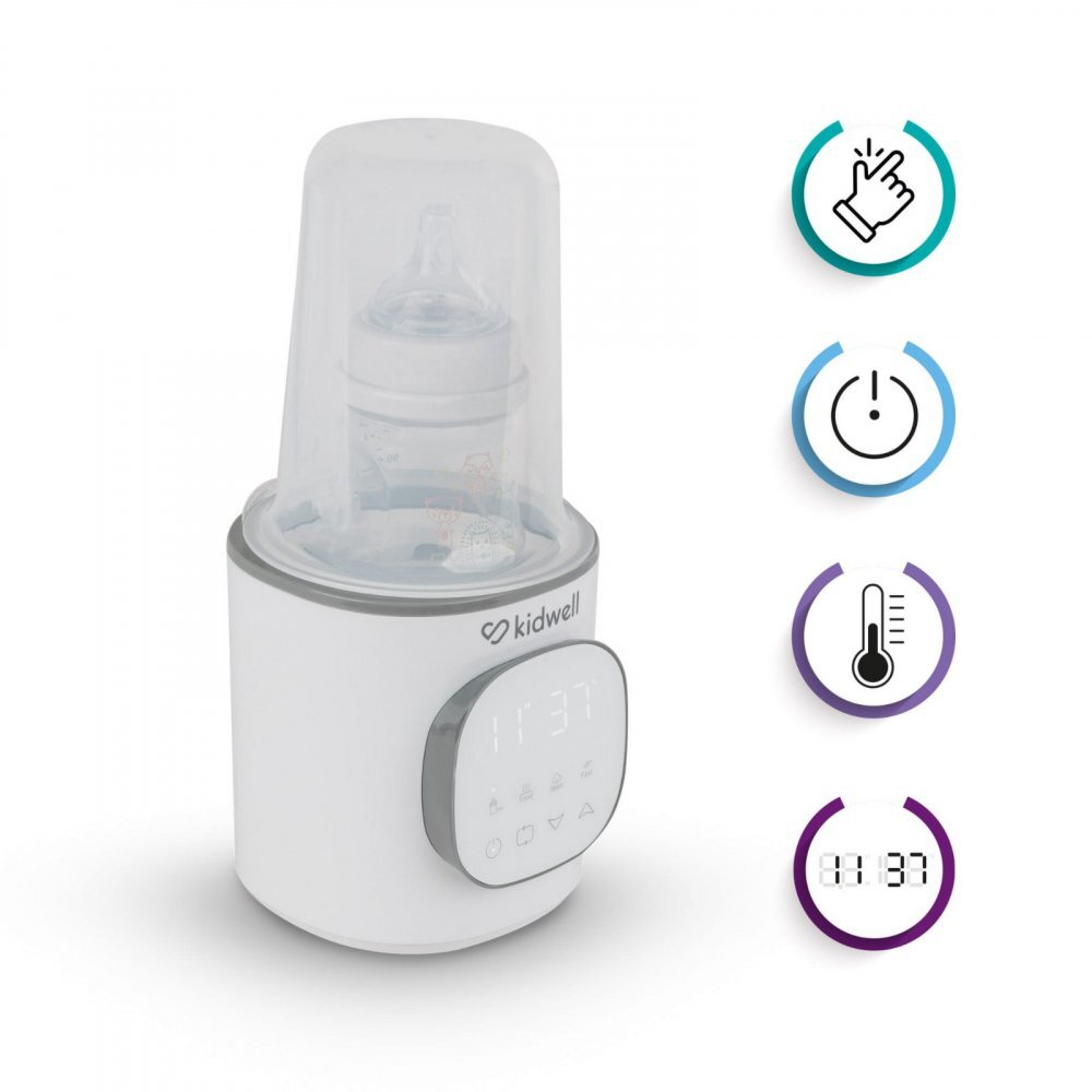 Kidwell Incalzitor pentru biberoane gala White 4 in 1 cu sterilizare si mentinere temperatura
