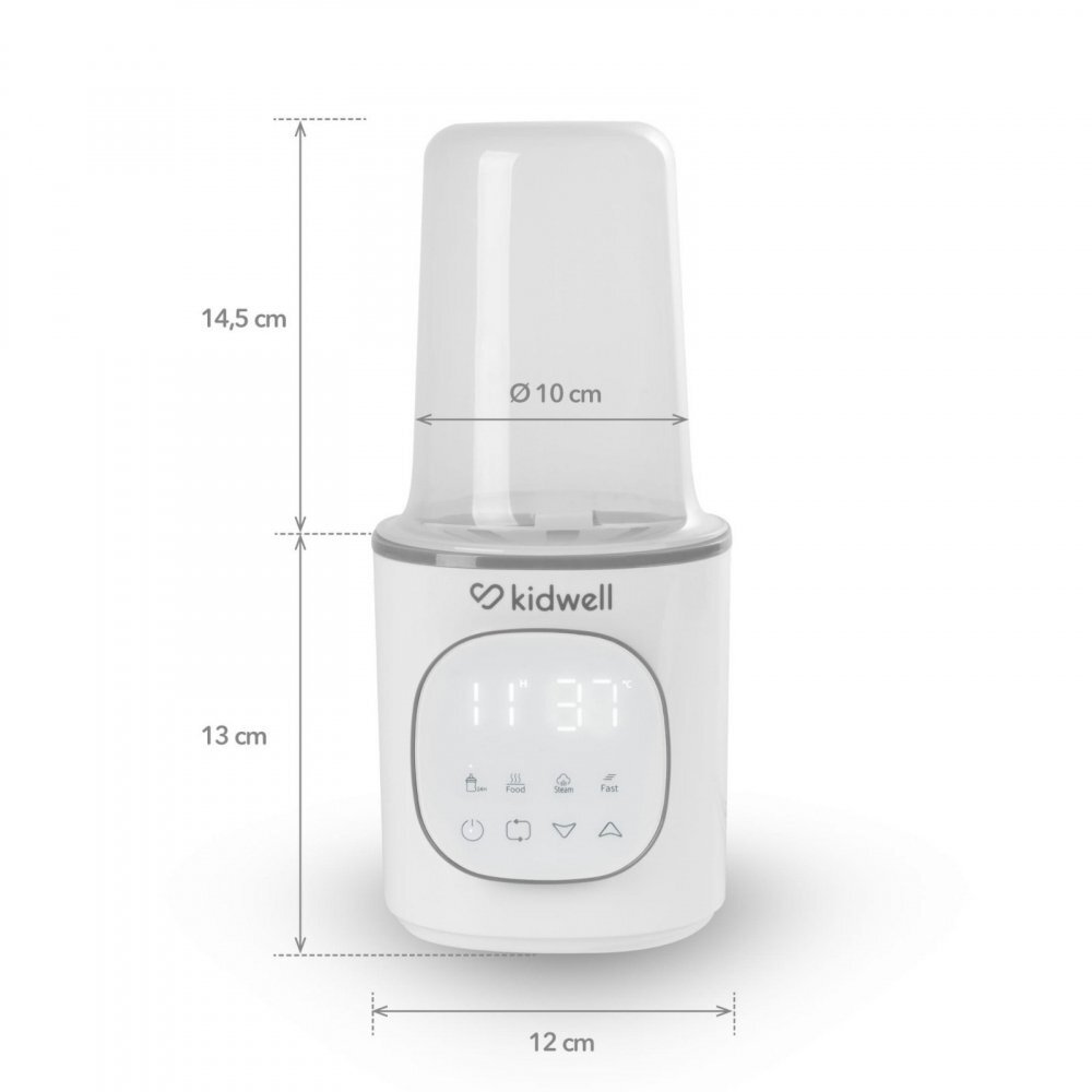 Kidwell Incalzitor pentru biberoane gala White 4 in 1 cu sterilizare si mentinere temperatura