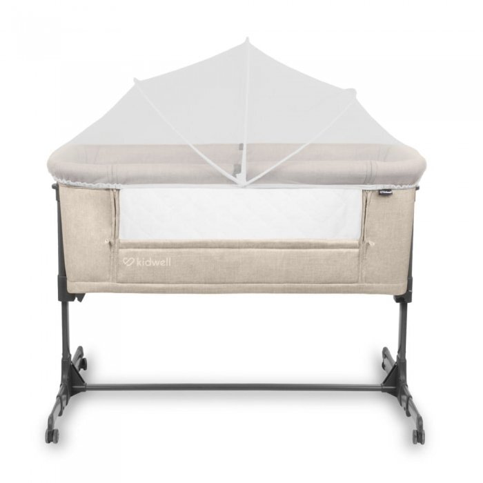 Kidwell Patut Alula Beige reglabil pe inaltime in 5 trepte roti cu blocare accesorii incluse