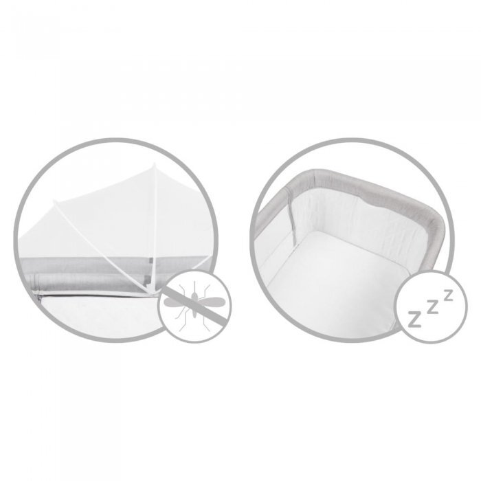 Kidwell Patut Alula Gray reglabil pe inaltime in 5 trepte roti cu blocare accesorii incluse