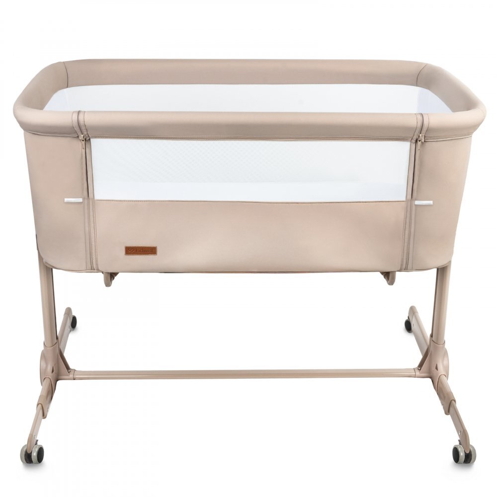 Kidwell Patut cu leganare Cullami Beige co-sleeper 2 in 1 cu laterala culisanta setare unghiulara cu roti reglabil in 6 pozitii pe inaltime