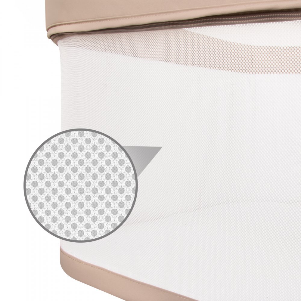 Kidwell Patut cu leganare Cullami Beige co-sleeper 2 in 1 cu laterala culisanta setare unghiulara cu roti reglabil in 6 pozitii pe inaltime