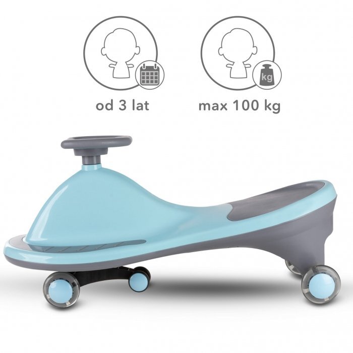 Kidwell PlasmaCar gravitational Rollo Albastru roti LED greutate admisa 100 kg varsta 3 ani+