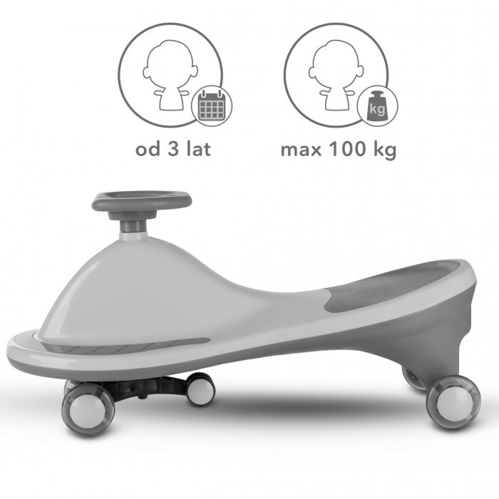 Kidwell PlasmaCar gravitational Rollo Gri roti LED greutate admisa 100 kg varsta 3 ani+