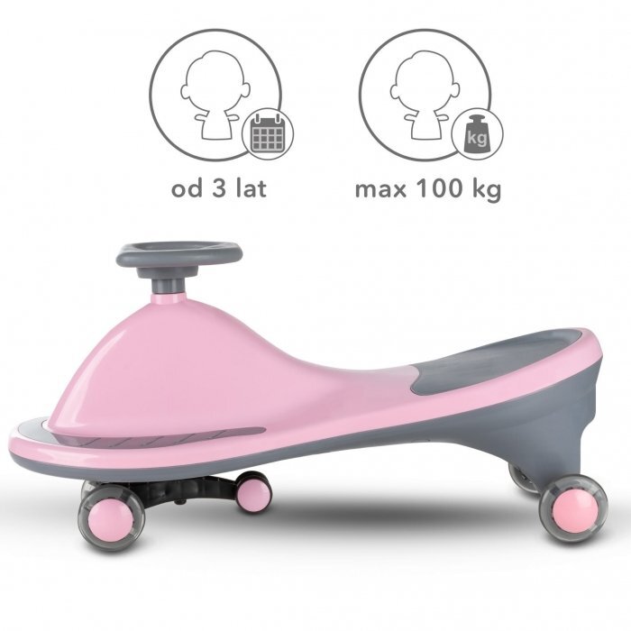 Kidwell PlasmaCar gravitational Rollo Roz roti LED greutate admisa 100 kg varsta 3 ani+