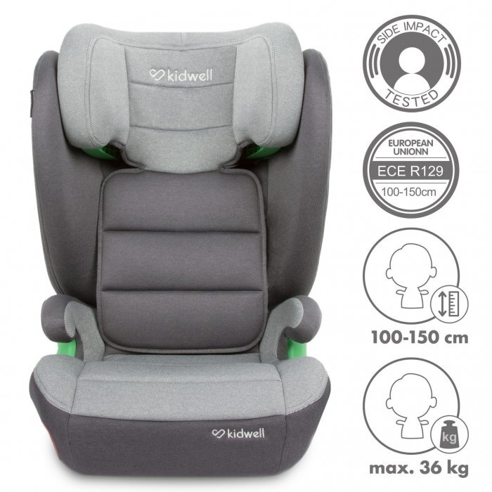 Kidwell Scaun auto cu Isofix 15-36 Kg Weston Dark Gray i-Size