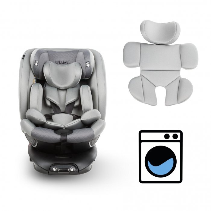 Kidwell Scaun auto GoCar Gri cu isofix grupa 40-135 cm i-Size omologare R129 rotativ 360 protectie laterala ASP