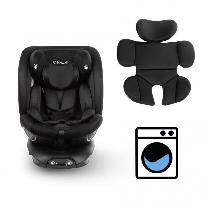 Kidwell Scaun auto GoCar Negru cu isofix grupa 40-135 cm i-Size omologare R129 rotativ 360 protectie laterala ASP
