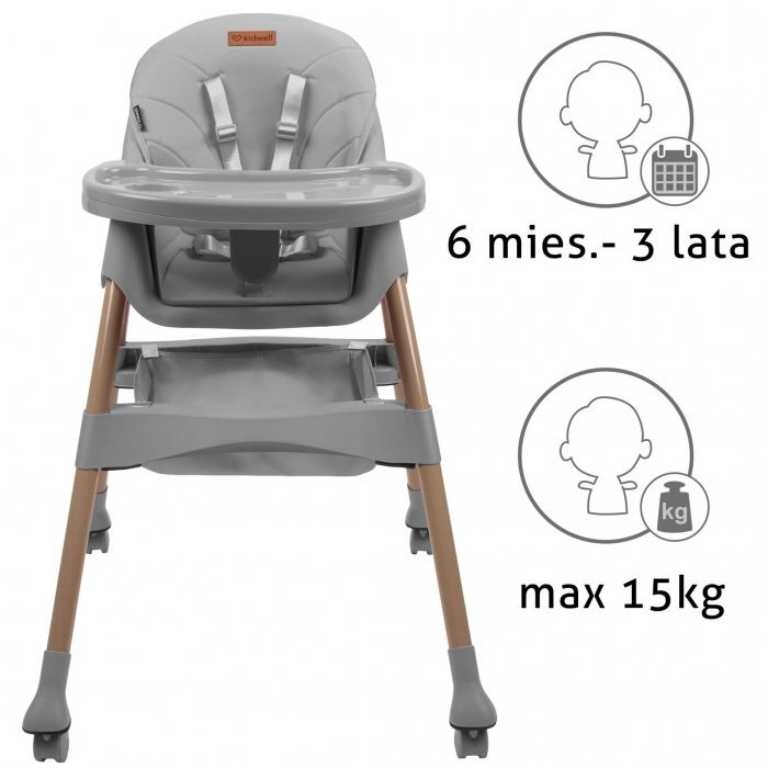 Kidwell Scaun de masa 2 in 1 Karimi gri