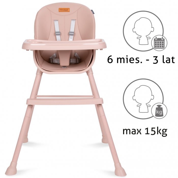 Kidwell Scaun de masa 4 in 1 Eatan Pink