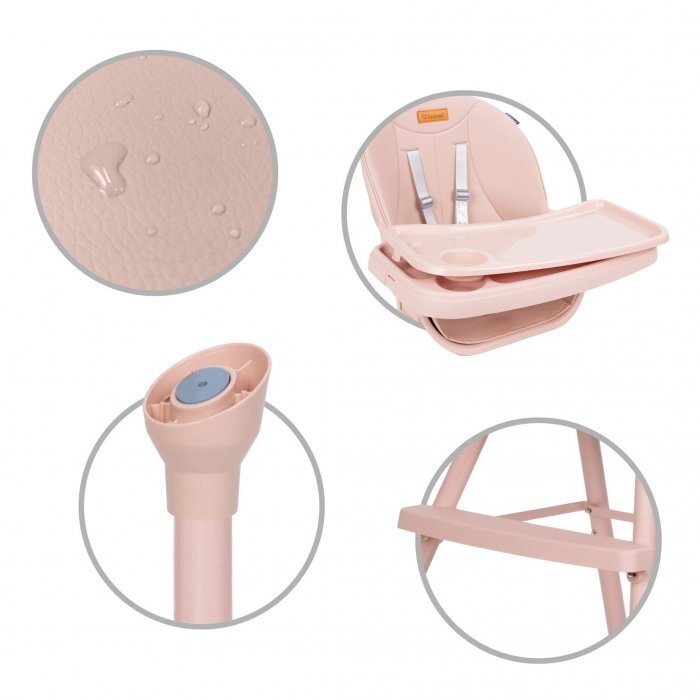 Kidwell Scaun de masa 4 in 1 Eatan Pink