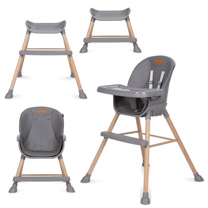 Kidwell Scaun de masa 4 in 1 Eatan Wood Gray