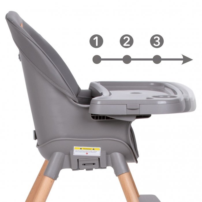 Kidwell Scaun de masa 4 in 1 Eatan Wood Gray