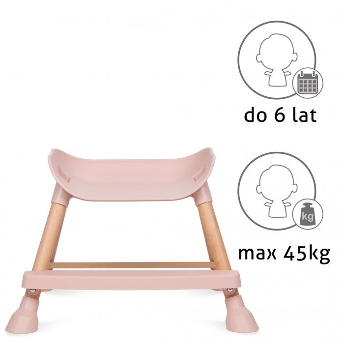 Kidwell Scaun de masa 4 in 1 Eatan Wood Pink