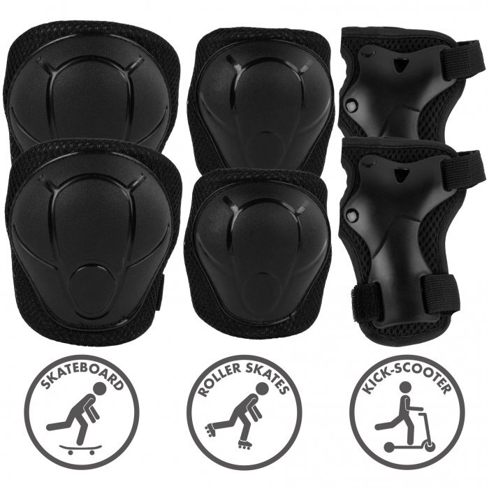 Kidwell Set de protectie pentru copii Trix Black cotiere si genunchiere marimea M