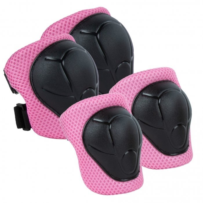 Kidwell Set de protectie pentru copii Trix Pink cotiere si genunchiere marimea M