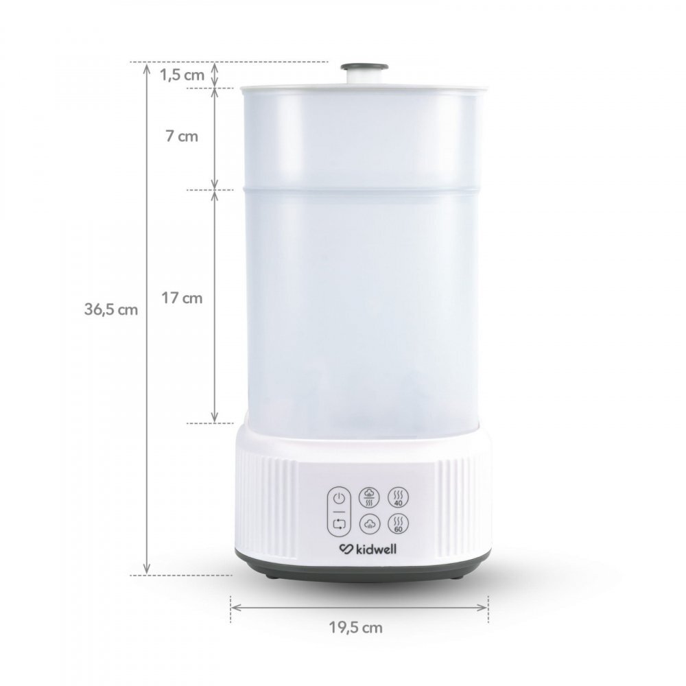 Kidwell Sterilizator cu abur pentru biberoane si accesorii cu uscator integrat Puro 2 in 1