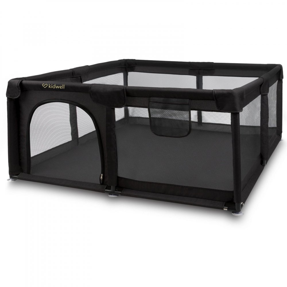 Kidwell Tarc de joaca fanko negru 130x130 cm
