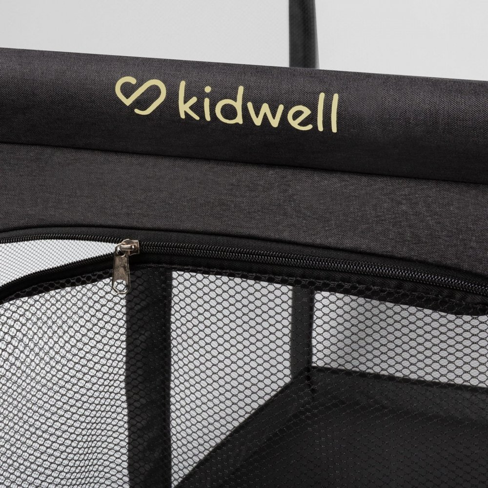 Kidwell Tarc de joaca fanko negru 130x130 cm