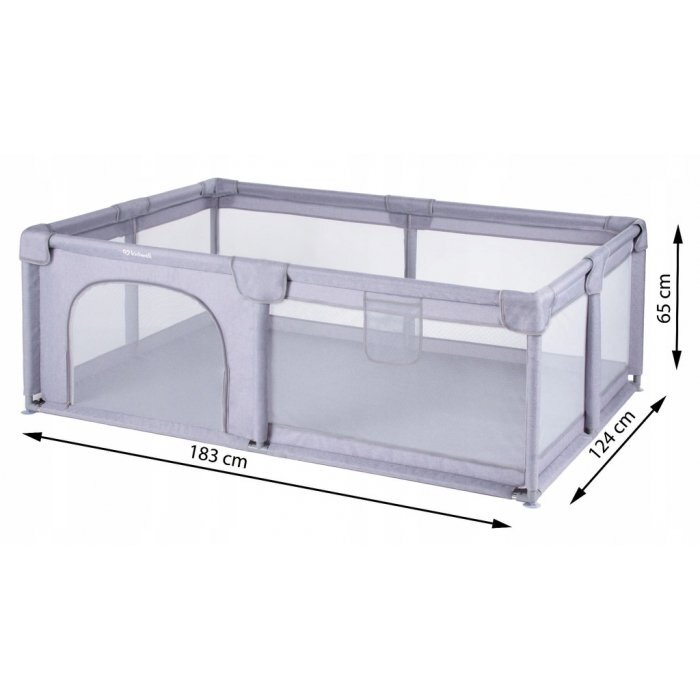 Kidwell Tarc de joaca pentru copii 183 x 124 cm Fanko Gray