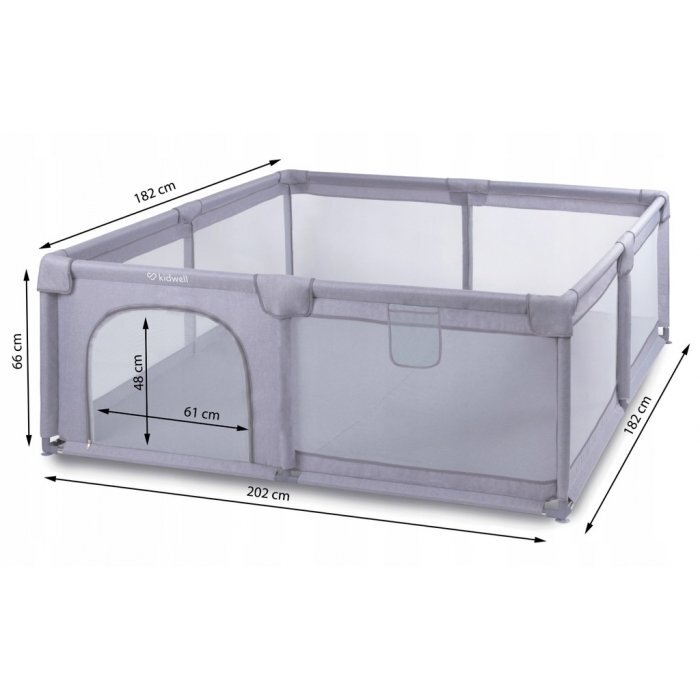 Kidwell Tarc de joaca pentru copii 202 x 182 cm Fanko Gray