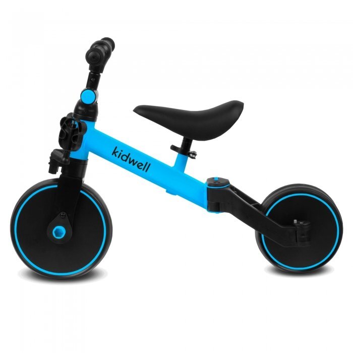 Kidwell Tricicleta pentru copii Pico Blue cu pedale 3 in 1 scaun reglabil pe inaltime reglarea in 3 trepte a distantei dintre ghidon si copil potrivita pentru inaltimea unui copil 90 - 124 cm