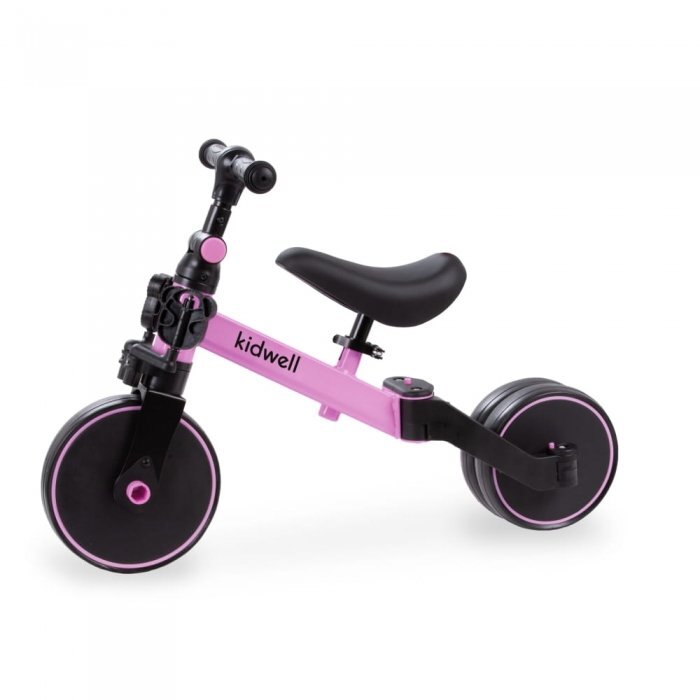 Kidwell Tricicleta pentru copii Pico Pink cu pedale 3 in 1 scaun reglabil pe inaltime reglarea in 3 trepte a distantei dintre ghidon si copil potrivita pentru inaltimea unui copil 90 - 124 cm