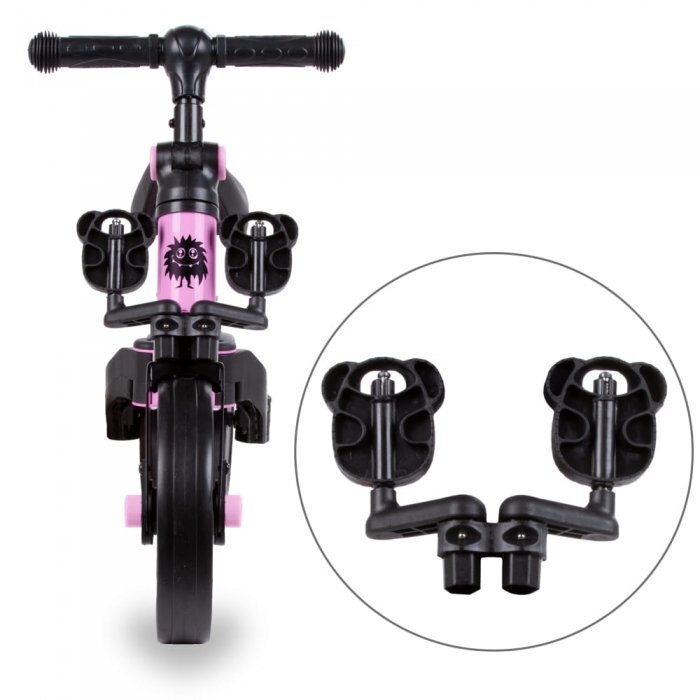 Kidwell Tricicleta pentru copii Pico Pink cu pedale 3 in 1 scaun reglabil pe inaltime reglarea in 3 trepte a distantei dintre ghidon si copil potrivita pentru inaltimea unui copil 90 - 124 cm