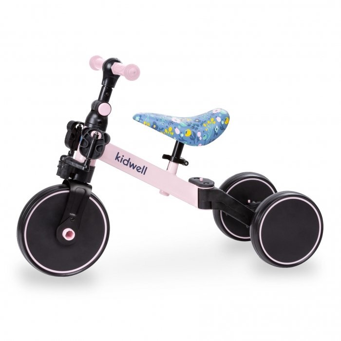 Kidwell Tricicleta pentru copii Pico Spring Flower cu pedale 3 in 1 scaun reglabil pe inaltime reglarea in 3 trepte a distantei dintre ghidon si copil potrivita pentru inaltimea unui copil 90 - 124 cm