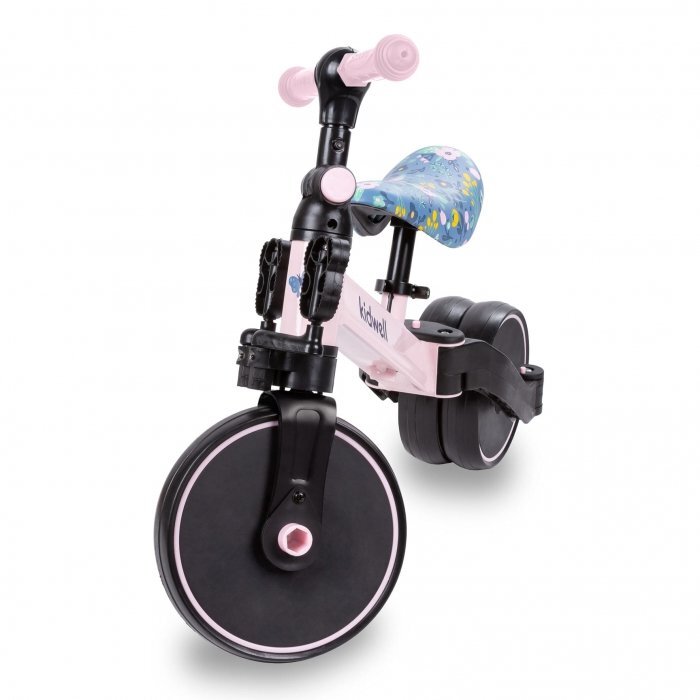 Kidwell Tricicleta pentru copii Pico Spring Flower cu pedale 3 in 1 scaun reglabil pe inaltime reglarea in 3 trepte a distantei dintre ghidon si copil potrivita pentru inaltimea unui copil 90 - 124 cm