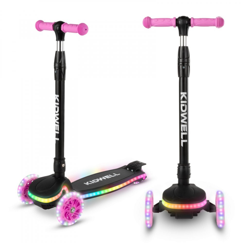 Kidwell Trotineta pentru copii Lumo Pink cu 3 roti platforma si roti Led pliabila reglabila 3+ ani