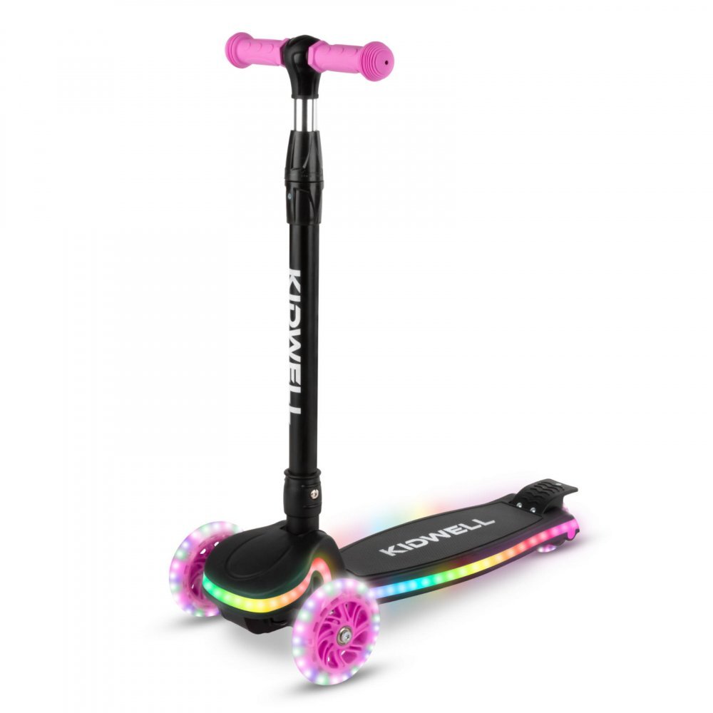 Kidwell Trotineta pentru copii Lumo Pink cu 3 roti platforma si roti Led pliabila reglabila 3+ ani