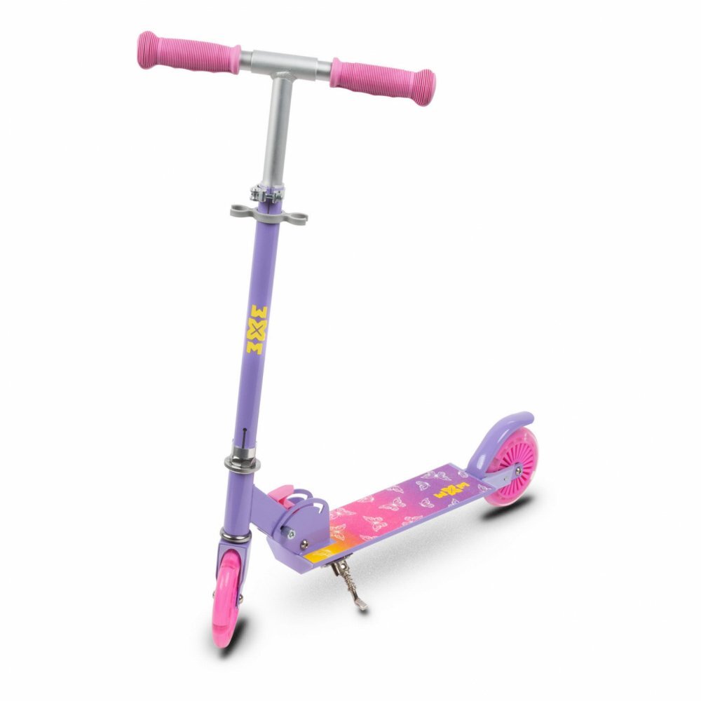 Kidwell Trotineta pentru copii Skipo Butterfly cu 2 roti pliabila roti Led usoara 2 kg 3+ ani pana la 50 kg