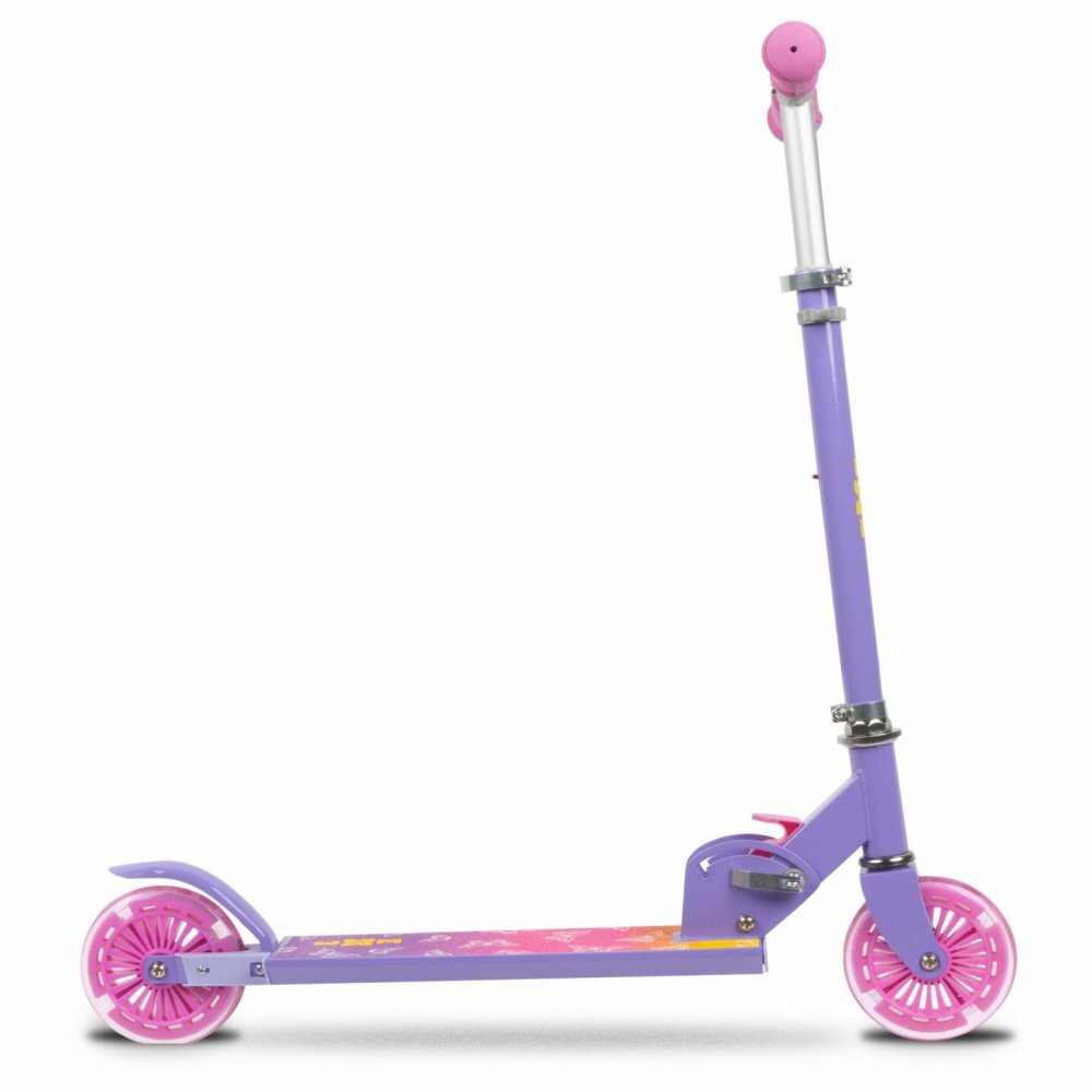 Kidwell Trotineta pentru copii Skipo Butterfly cu 2 roti pliabila roti Led usoara 2 kg 3+ ani pana la 50 kg
