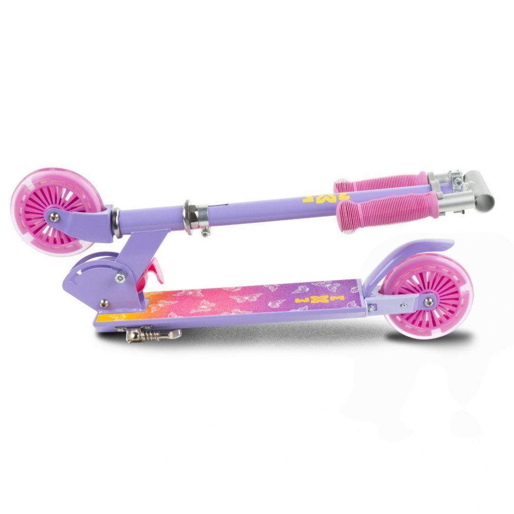 Kidwell Trotineta pentru copii Skipo Butterfly cu 2 roti pliabila roti Led usoara 2 kg 3+ ani pana la 50 kg