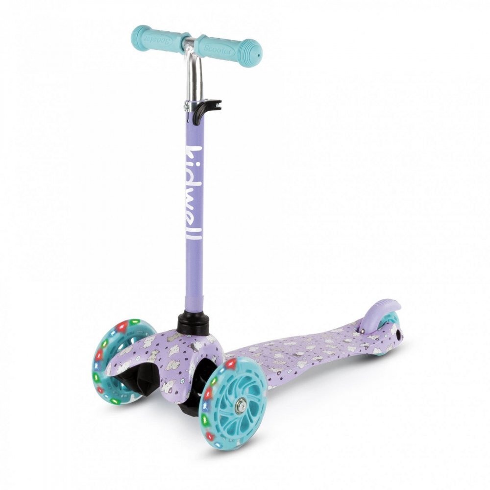Kidwell Trotineta pentru copii Uno Kitty reglabila roti luminoase 3+ ani pana la 25 kg